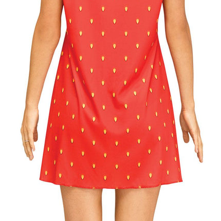 Strawberry Flirty Fruit Dress Adult Costume M/L 10-14