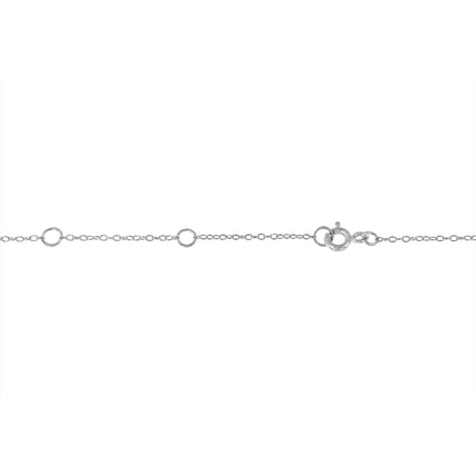 Sterling Silver Treated Diamond By Yard Necklace (3/4 cttw, Blue Color, I2-I3 Clarity)