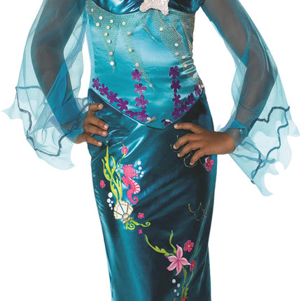 Blue Magical Mermaid Girls Child Costume Size Medium 8-10