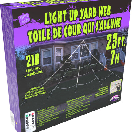 Light Up 24 Foot Mega Yard Spider Web Halloween Decoration