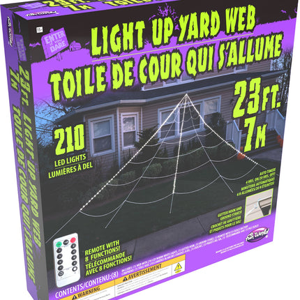 Light Up 24 Foot Mega Yard Spider Web Halloween Decoration