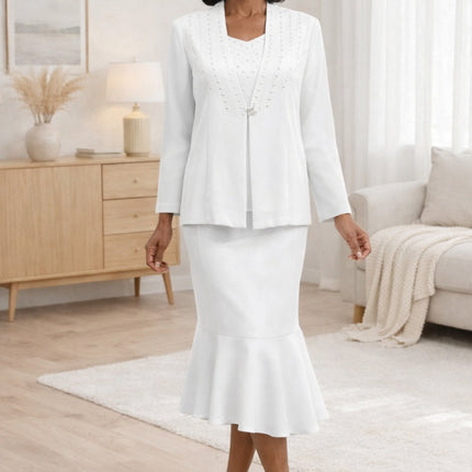 CLEARANCE - Hosanna 5558 Modest 3-Piece Outfit Set Ankle Length (Size L)