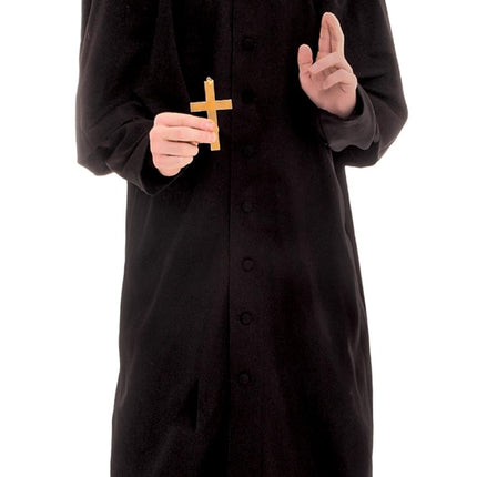 Deluxe Catholic Priest Standard Size Adult Costume Black