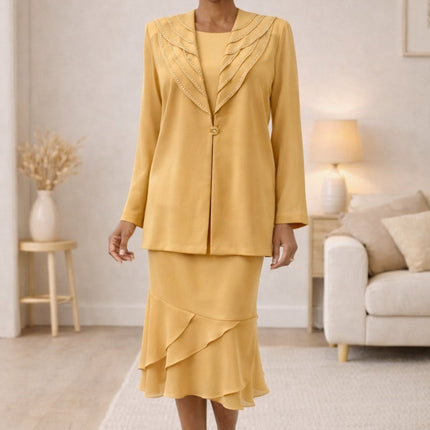 CLEARANCE - Hosanna 5567 Modest 3-Piece Outfit Set Ankle Length (Size L)