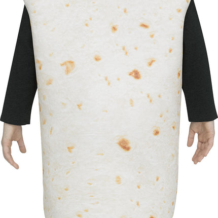 Festive Screen Print Burrito Child Mexican Food Costume