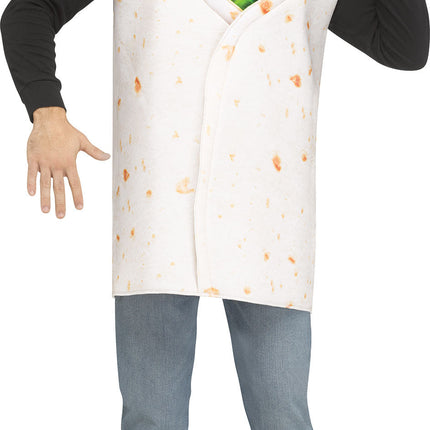 Festive Screen Print Burrito Adult Mexican Food Costume