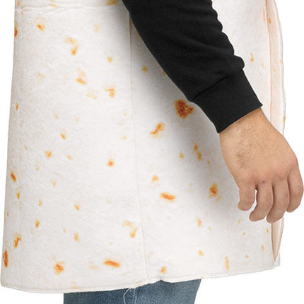 Festive Screen Print Burrito Adult Mexican Food Costume