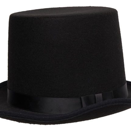 Black Steampunk Felt Top Hat