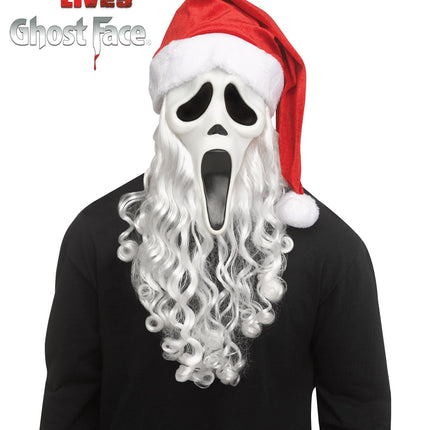 Fun World Scream Ghost Face Santa Christmas Character Costume Mask