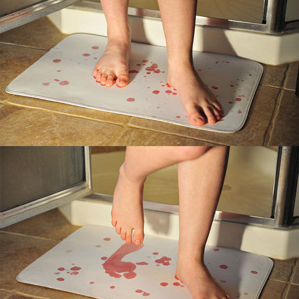 Bloody Bathroom Floor Mat Decoration