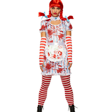 Evil Fast Food Wendy Girl Dress Adult Costume Large 10-12