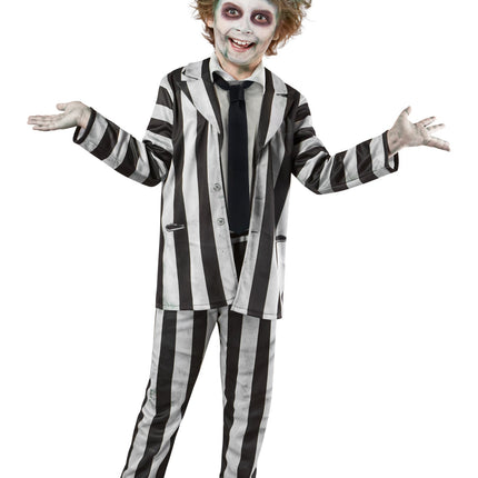 Beetlejuice Suit Kids Costume Size Medium 8-10