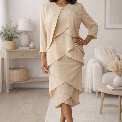 CLEARANCE - Hosanna 5575 Modest 3-Piece Outfit Set Ankle Length (Size XL)