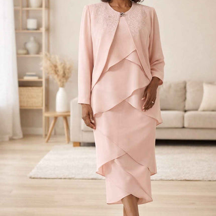 CLEARANCE - Hosanna 5575 Modest 3-Piece Outfit Set Ankle Length (Size XL)
