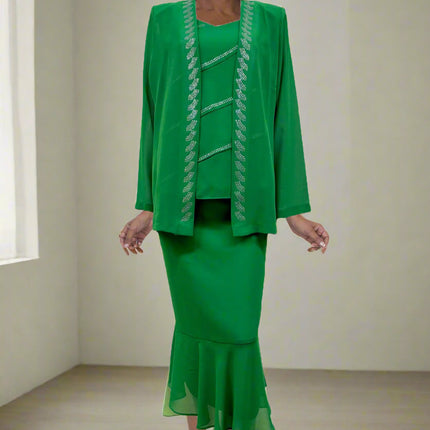 CLEARANCE - Hosanna 5577 Modest 3-Piece Outfit Set Ankle Length (Size 5XL)