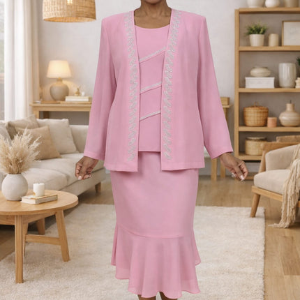 CLEARANCE - Hosanna 5577 Modest 3-Piece Outfit Set Ankle Length (Size 5XL)