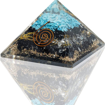 Handmade Orgonite Crystal Pyramid – Energy Healing Decor for Balance, Protection, Love & Prosperity