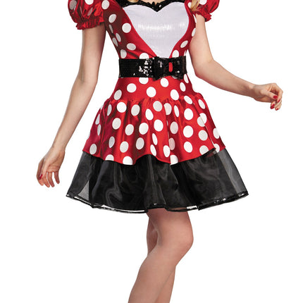 Disney Minnie Mouse Glam Red Classic Costume Dress for Women Small 4-6