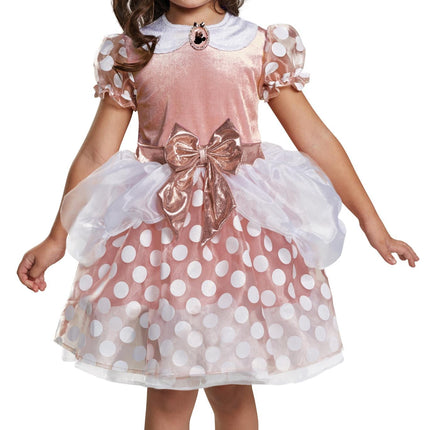 Disney Minnie Mouse Rose Gold Dress Girls Classic Child Costume Toddler 2T