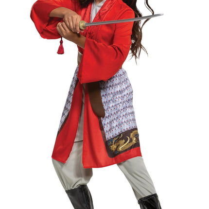 Mulan Hero Red Dress Disney Princess Classic Toddler Costume 3T-4T