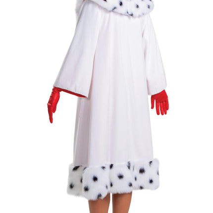 Cruella de Vil Deluxe Coat Costume for Women Small 4-6