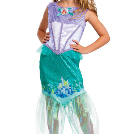 Disney Little Mermaid Ariel Princess Deluxe Toddler Costume 3T-4T