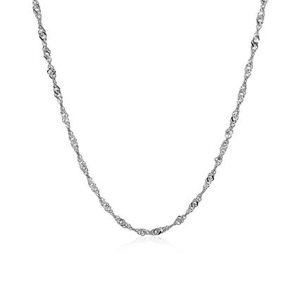 14k White Gold Singapore Chain 1.7mm