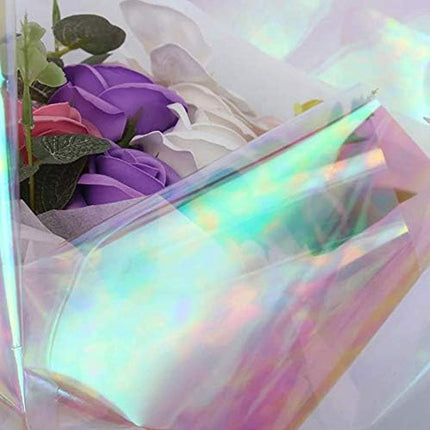 Stunning Opal Iridescent Cello Wrap - 10' x 30" Sheets  Perfect for Gift Baskets