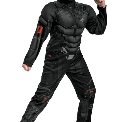 GI Joe Snake Eyes Classic Muscle Chest Child Costume Small 4-6