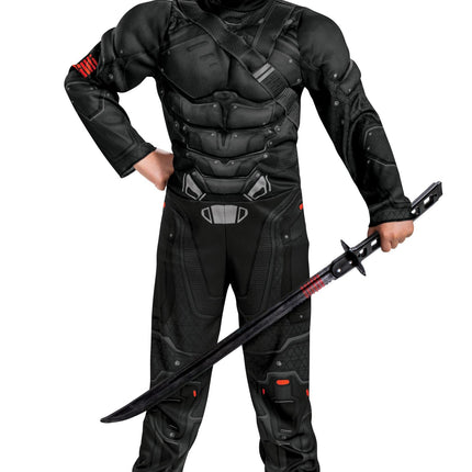 GI Joe Snake Eyes Classic Muscle Chest Child Costume Small 4-6