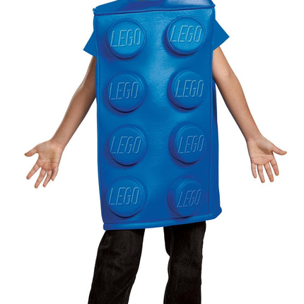Blue Lego Brick Deluxe Child Costume Medium 7-8