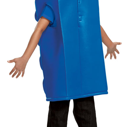 Blue Lego Brick Deluxe Child Costume Medium 7-8