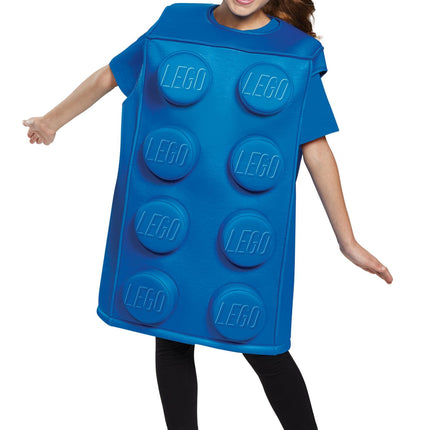 Blue Lego Brick Deluxe Child Costume Medium 7-8