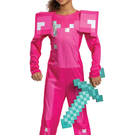 Pink Armor Minecraft Child Costume Medium 7-8