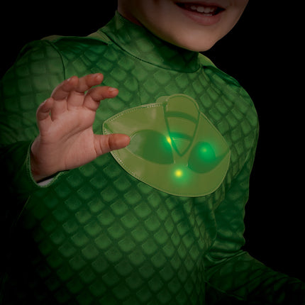 Gekko Deluxe Megasuit PJ Masks With Lights Toddler Costume 3T-4T