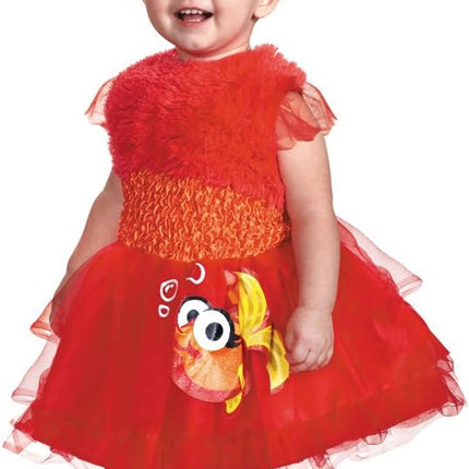 Frilly Elmo Sesame Street Dress Red Girls Deluxe Toddler Costume 3T-4T