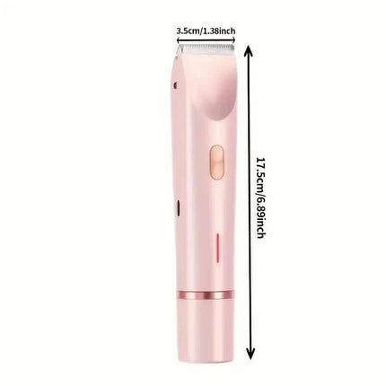 Women’s 2-in-1 Bikini & Facial USB Rechargeable Electric Razor for Wet/Dry Use