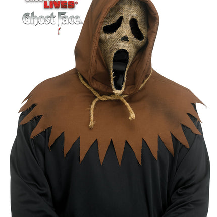 Fun World Scream Ghost Face Scarecrow Burlap Character Costume Mask