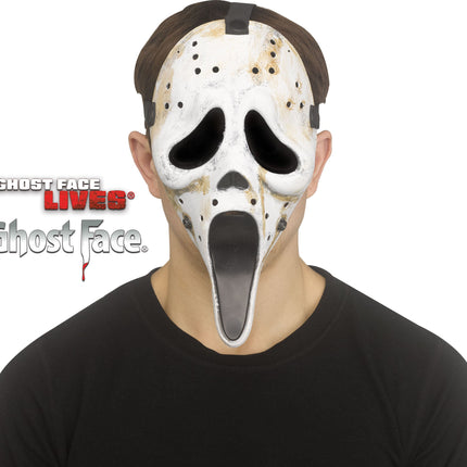 Fun World Scream Ghost Face Distressed Hockey Character Costume Mask