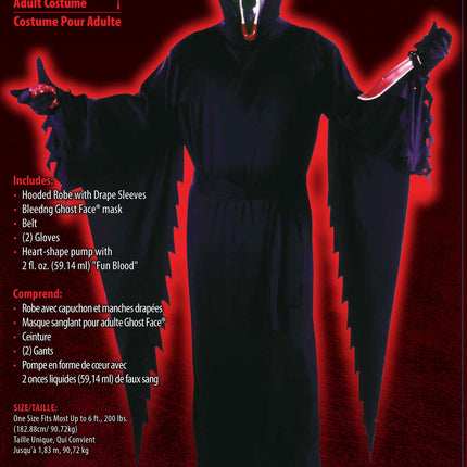 Scream Bleeding Ghost Face Adult Costume