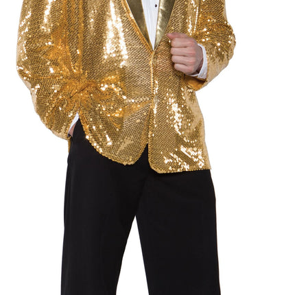 Gold Sequin Jacket  Adult Costume Size