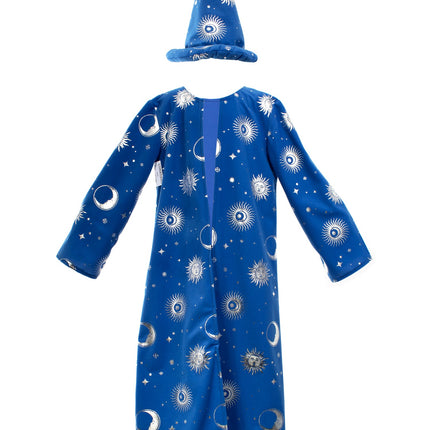 Wizard Robe Blue With Hat and Beard Costume