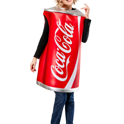 Can of  Coke Coca Cola Foam Tunic Adult Costume Standard Size