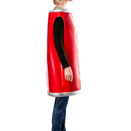 Can of  Coke Coca Cola Foam Tunic Adult Costume Standard Size