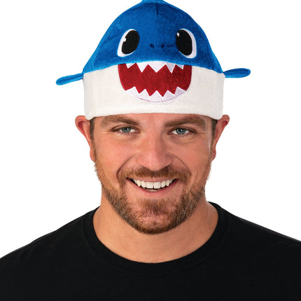 Baby Shark: Blue Daddy Shark Adult Hat With Sound Clip