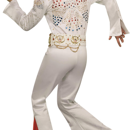 Elvis Presley Deluxe Grand Heritage Men's White Jumpsuit Costume X-Large