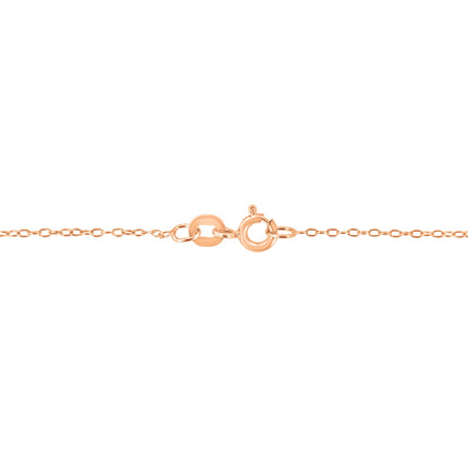 AGS Certified 10K Rose Gold 1/5 Cttw Bezel Set Round Diamond Solitaire 16-18" Adjustable Pendant Necklace (H-I Color, VS1-VS2 Clarity)