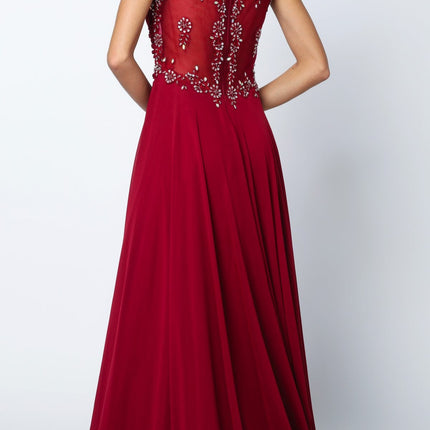 CLEARANCE - Juliet 585 A-Line Gown Cap Sleeve Empire Waist Full Length (Size M)