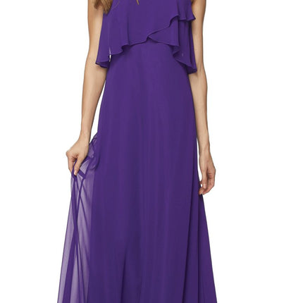 Juliet 591 Long Bridesmaid Dress Ruffled Bodice
