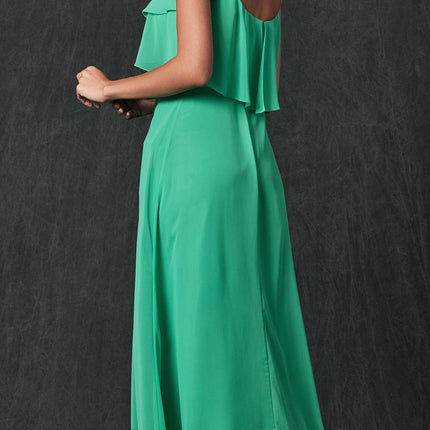 Juliet 591 Long Bridesmaid Dress Ruffled Bodice